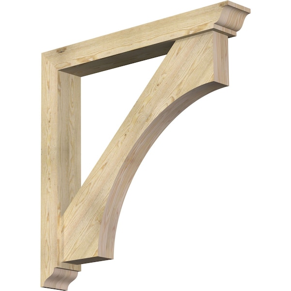 Ekena Millwork Westlake Traditional Rough Sawn Bracket w/ Offset Brace, Douglas Fir, 6"W x 42"D x 42"H BKT0604X42X42WTL01RDF - main